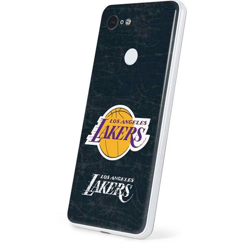 NBA Los Angeles Lakers Black Primary Logo Google Pixel 3 Skin